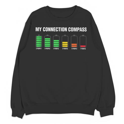 Introvert Tired Battery Unisex Sweatshirt - Raresse