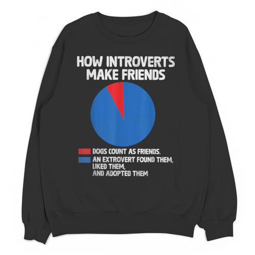 How Introverts Make Friends Sayings For Introverts Unisex Sweatshirt - Raresse