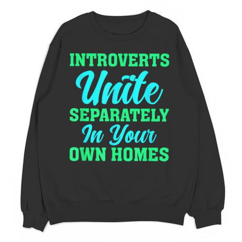 Introverts Unite Introvert Antisocial Sarcasm Anti Social Unisex Sweatshirt - Raresse