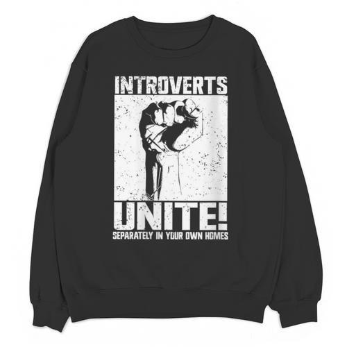 Introverts Unite Separately In Your Own Homes Introvert Unisex Sweatshirt - Raresse