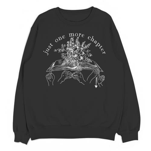 Just One More Chapter Deaf ASL Reading Book Librarian Unisex Sweatshirt - Bookorys CA