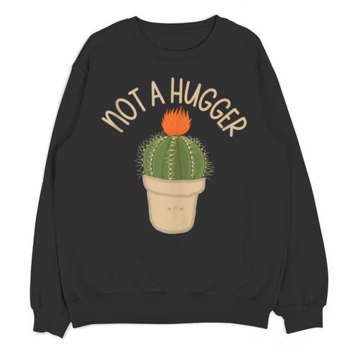 Kawaii Grumpy Cactus Not a Hugger Plant Introvert Unisex Sweatshirt - Raresse