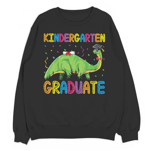 Kids Kindergarten Graduate Dinosaur Kindergarten Graduation Unisex Sweatshirt - Best Gift Smart