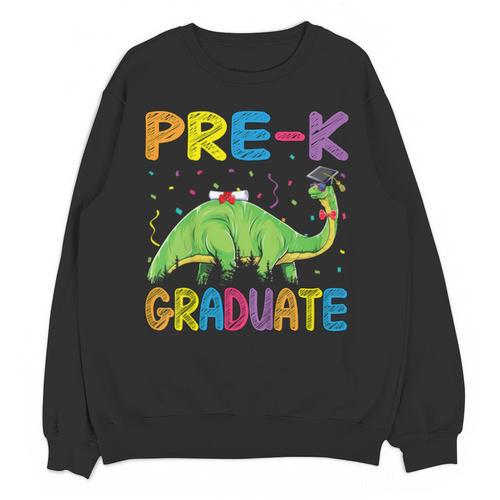 Kids Pre-K Graduate Brontosaurus Dino Pre Kindergarten Graduation Unisex Sweatshirt - Best Gift Smart