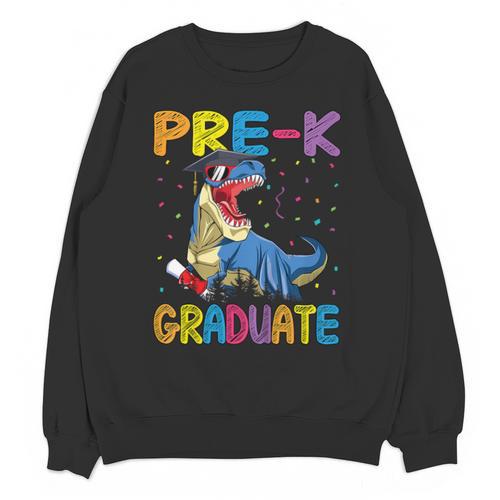 Kids Pre-K Graduate Dinosaur T-Rex Pre Kindergarten Graduation Unisex Sweatshirt - Best Gift Smart