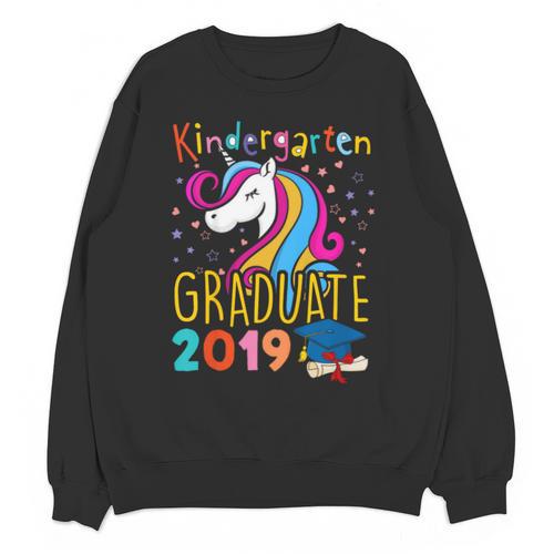 Kids Unicorn Kindergarten Graduation Graduate Shirt Unisex Sweatshirt - Best Gift Smart