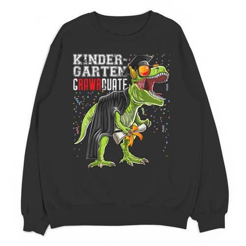 Kindergarten Grawrduate Dinosaur Graduation Cap Shirt Unisex Sweatshirt - Best Gift Smart