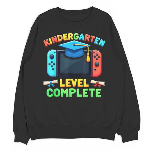 Kindergarten Level Complete Graduation Class 2025 Gamer Boys Unisex Sweatshirt - Best Gift Smart