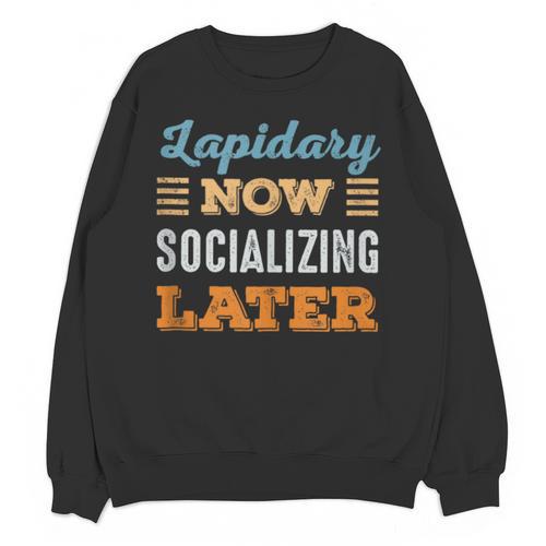 Lapidary Now Minimal Socializing Introvert Vintage Unisex Sweatshirt - Raresse