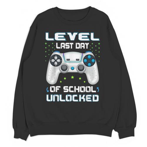 Last Days Of School Graduation Kindergarten Gamer Boys Kids Unisex Sweatshirt - Best Gift Smart
