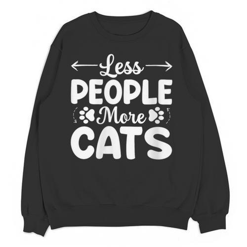 Less People More Cats Introvert's Dream Tee Unisex Sweatshirt - Raresse