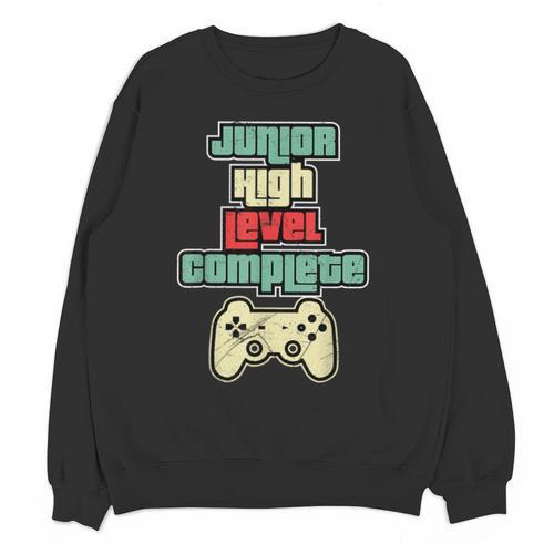 Level Complete Jr High School Graduation Grad Slogan T Shirt Unisex Sweatshirt - Best Gift Smart