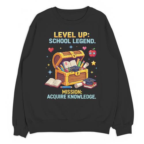 Level Up School Legend Video Game Pixel Art Graduation Unisex Sweatshirt - Best Gift Smart