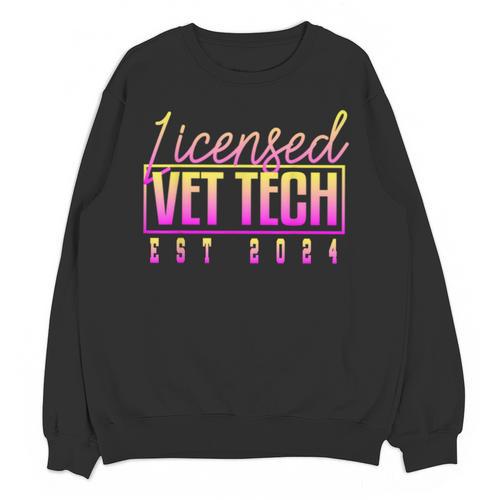 Licensed Vet Tech Veterinary Technician Graduation 2024 Unisex Sweatshirt - Best Gift Smart