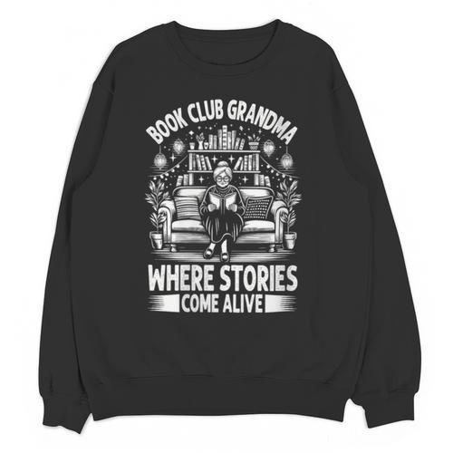 Literary Grandma Reading Club Book Lover Story Enthusiast Unisex Sweatshirt - Bookorys