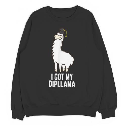 LLama Graduation I Got My Dipllama Cute Llama Unisex Sweatshirt - Best Gift Smart