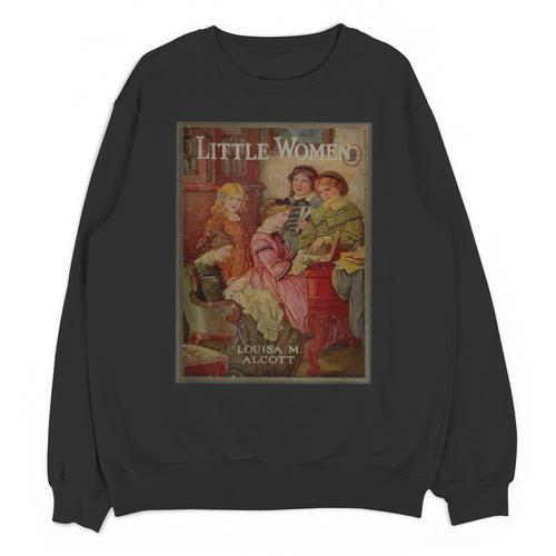 Louisa May Alcott Coming Of Age Novel Little Women Book Cover Small Unisex Sweatshirt - Bookorys