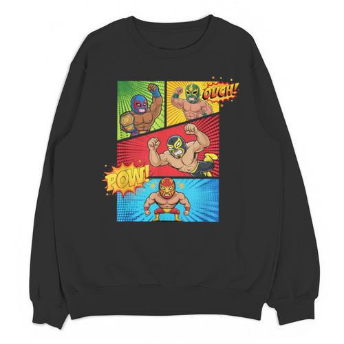 Lucha Libre Comic Book Mexican Wrestling Cartoon Wrestler Unisex Sweatshirt - Bookorys AU