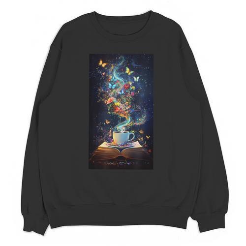 Magical Book Floral Coffee Books Nature Fantasy Unisex Sweatshirt - Bookorys CA