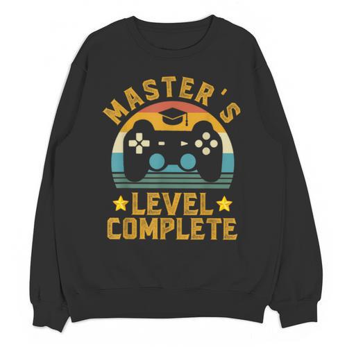 Master's Level Complete Vintage Video Gamer Graduation Unisex Sweatshirt - Best Gift Smart