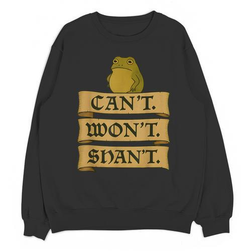 Medieval Frog Meme Sarcastic Introvert Humor Fantasy Unisex Sweatshirt - Raresse