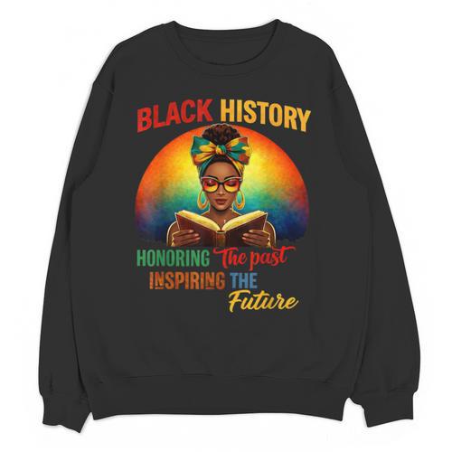 Melanin Honoring Past Inspiring Pride Book Month Unisex Sweatshirt - Bookorys