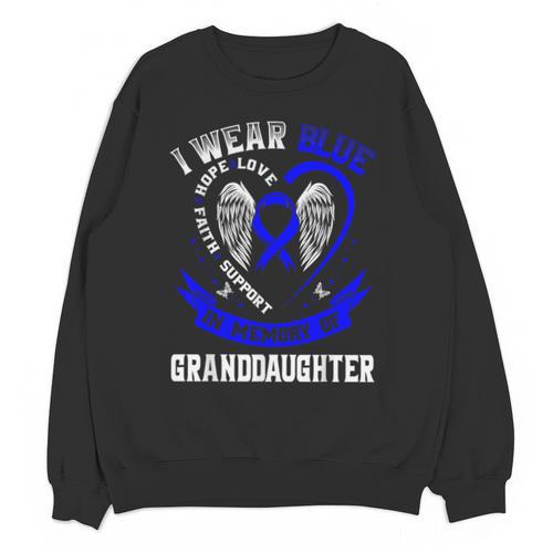 In Memory Of Granddaughter Colon Cancer Awareness Shirts Unisex Sweatshirt - Easessy