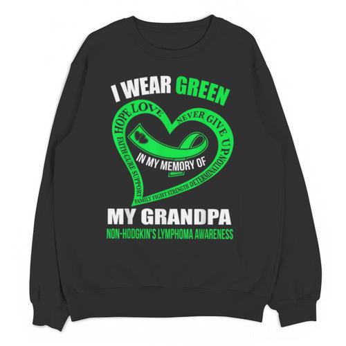 In My Memory Of My Grandpa NON-HODGKIN'S LYMPHOMA AWARENESS Unisex Sweatshirt - Easessy