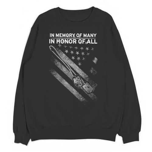 In Memory Of Many In Honor Of All On Back Unisex Sweatshirt - Easessy