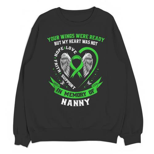In Memory Of Nanny Non Hodgkins Lymphoma Awareness Cancer Unisex Sweatshirt - Easessy