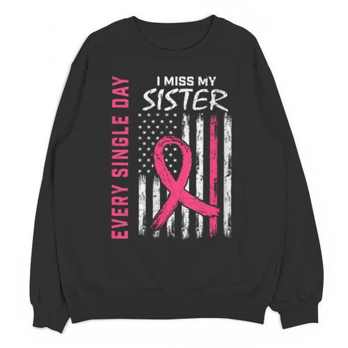 In Memory Of My Sister Breast Cancer Awareness Shirts Tshirt Unisex Sweatshirt - Easessy