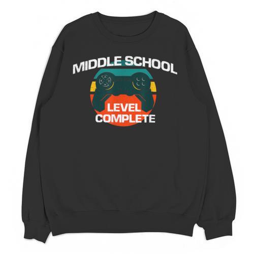 Middle School Graduation Gaming Vintage Level Complete Unisex Sweatshirt - Best Gift Smart