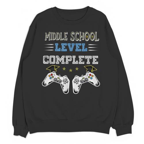 Middle School Level Complete Gaming Class Of 2022 Graduation Unisex Sweatshirt - Best Gift Smart