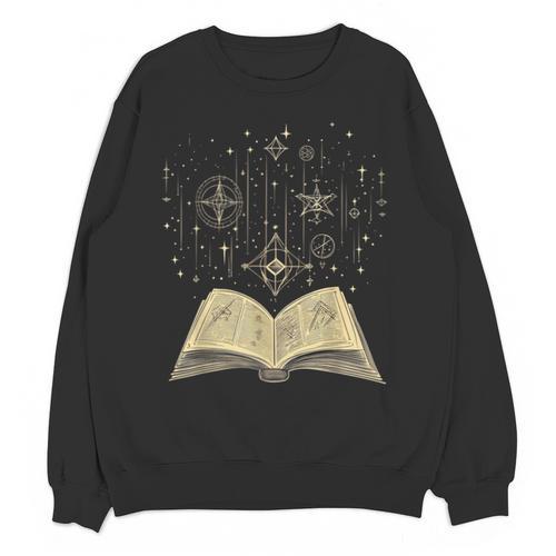 Mystic Astral Lunar Celestial Witch Spell Book Unisex Sweatshirt - Bookorys