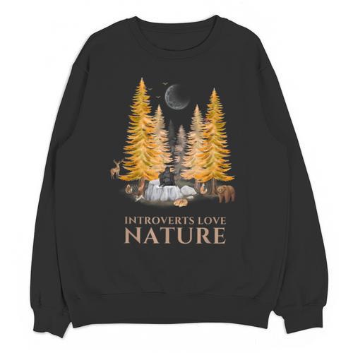 Nature Scene Tees For Introverts Quiet Escape Solitude Unisex Sweatshirt - Raresse