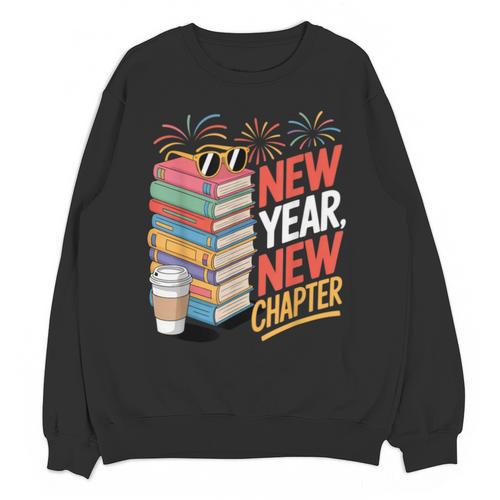 New Year New Chapter Book Lover Reader Unisex Sweatshirt - Bookorys UK