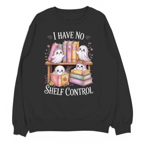 I Have No Shelf Control Ghost Reading Books Pun Unisex Sweatshirt - Bookorys UK