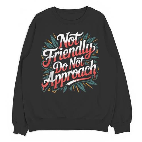 Not Friendly Do Not Approach Introvert Antisocial Unisex Sweatshirt - Raresse