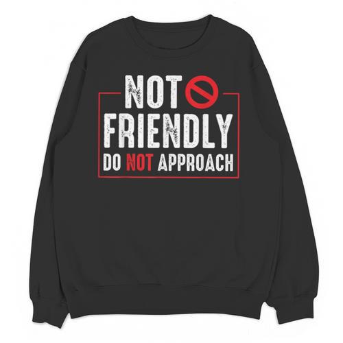 Not Friendly Do Not Approach Witty Introvert Tee Unisex Sweatshirt - Raresse