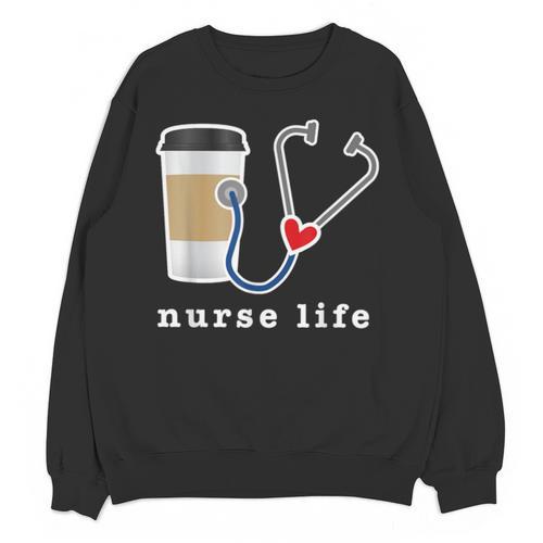 Nurse Life Graphic Nursing School Graduation Unisex Sweatshirt - Best Gift Smart