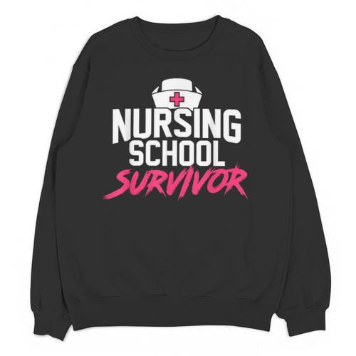 Nursing School Survivor Shirt Graduation Party Tee Unisex Sweatshirt - Best Gift Smart