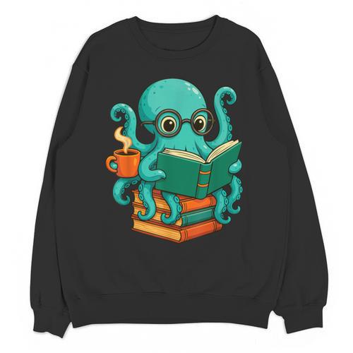 Octopus Reading Book Reading Bookworm Reader Unisex Sweatshirt - Bookorys CA