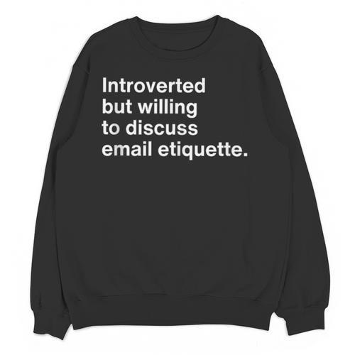 Office Humor Introvert Career Coach Email Etiquette Unisex Sweatshirt - Raresse
