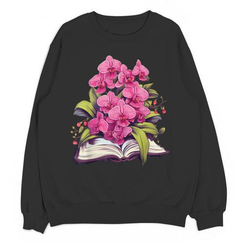 Orchids Flowers Book Floral Unisex Sweatshirt - Bookorys UK