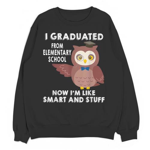 Owl Elementary Graduation Shirt-6th Grade Graduation Unisex Sweatshirt - Best Gift Smart