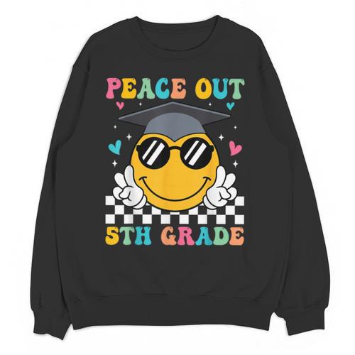 Peace Out 5th Grade Graduation Last Day Of School Unisex Sweatshirt - Best Gift Smart