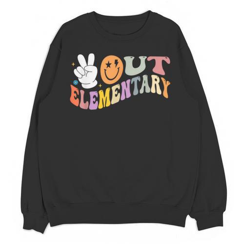 Peace Out Elementary Graduation Graduate Class Of 2025 Unisex Sweatshirt - Best Gift Smart
