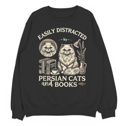 Persian Cat Persian Cats Persian Cats And Books For Men Women Kids Unisex Sweatshirt - Bookorys AU
