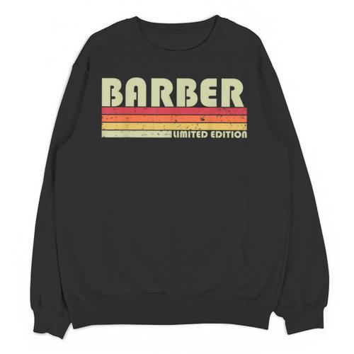 Personal Christmas Retro Vintage Graduation BARBER Job Title Profession Birthday Worker Idea Unisex Sweatshirt - Best Gift Smart
