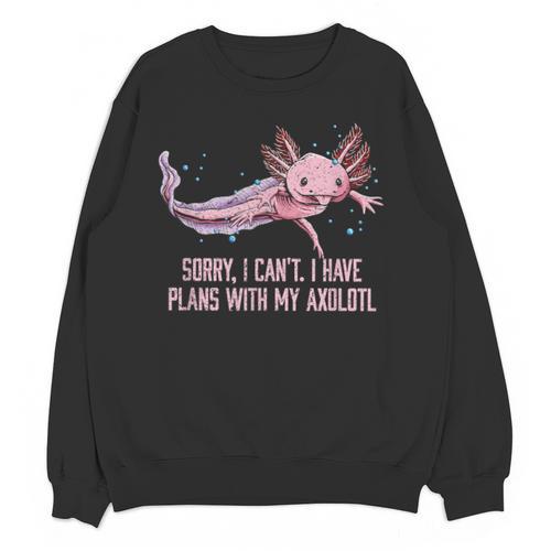 I Have Plans With My Axolotl Salamander Introvert Unisex Sweatshirt - Raresse